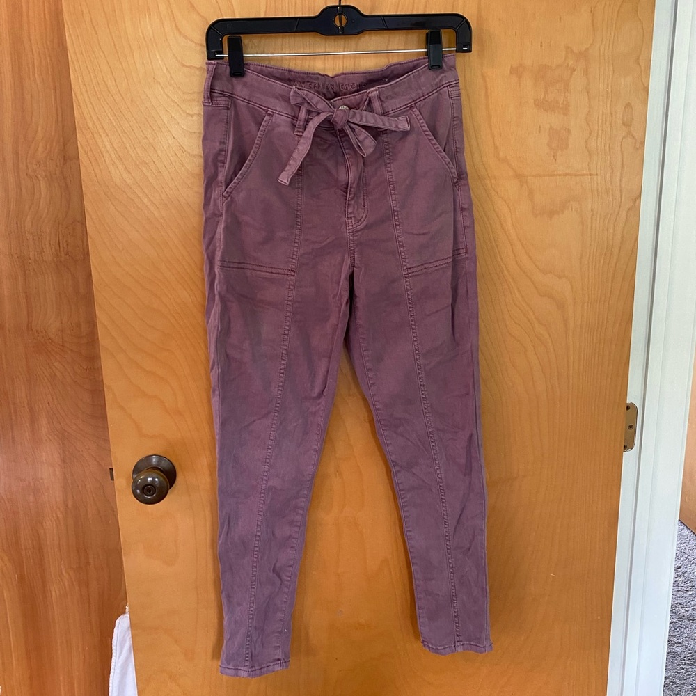 American Eagle Super Stretch Tie Pants